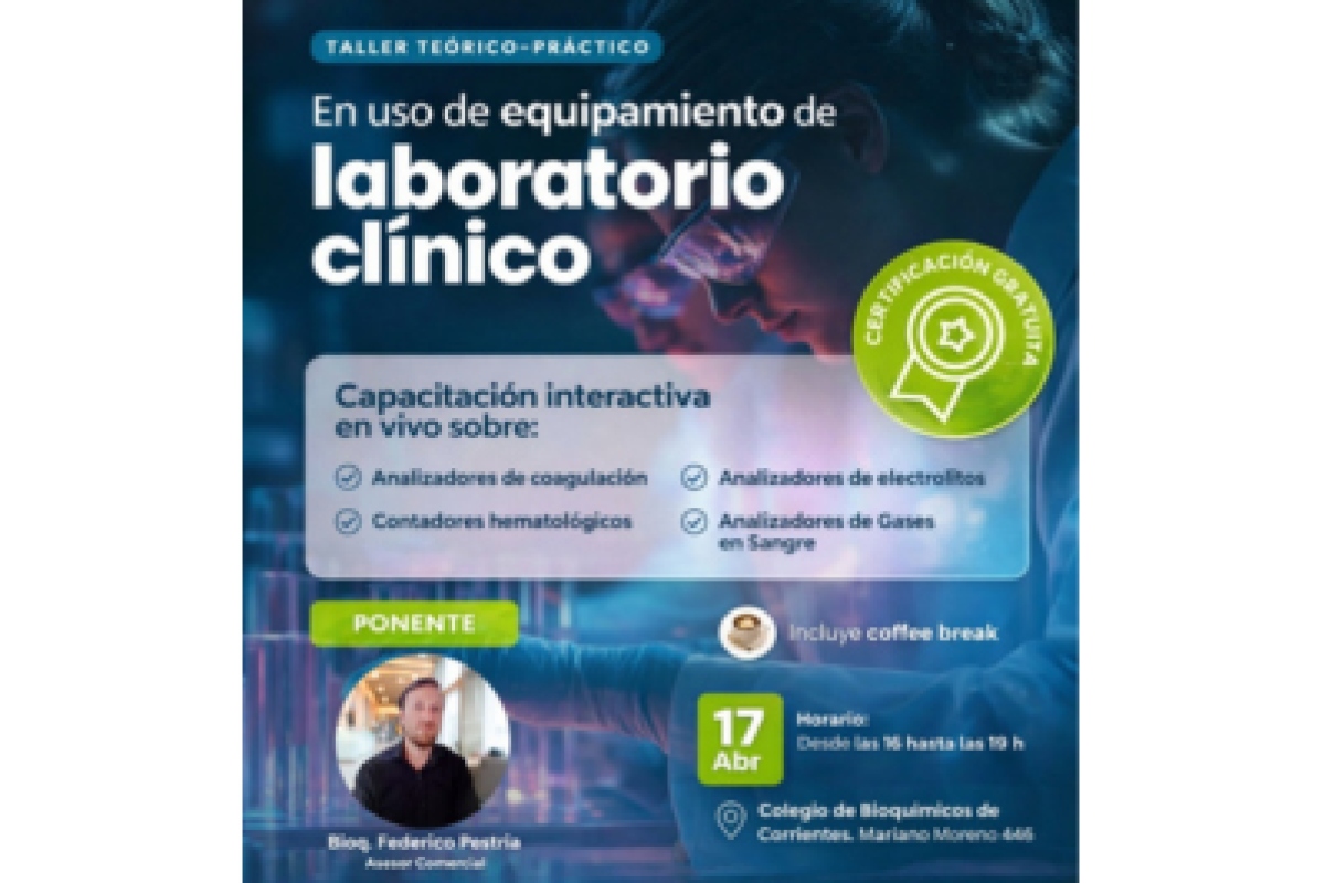 Capacitación práctica en equipamiento clínico + Certificación gratuita